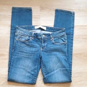 Abercrombie The A&F Skinny Jeans -  Size 3/4 Medium Wash Low Rise Jeans